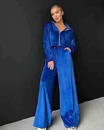 Женский прогулочный плюшевый костюм двойка: кофта и штаны Электрик, 46/48 Одесса