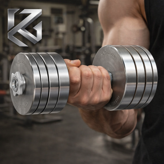 Гантелі набірні 2 по 30 кг металеві без покриття Kachai Zelezo Iron Pro Київ