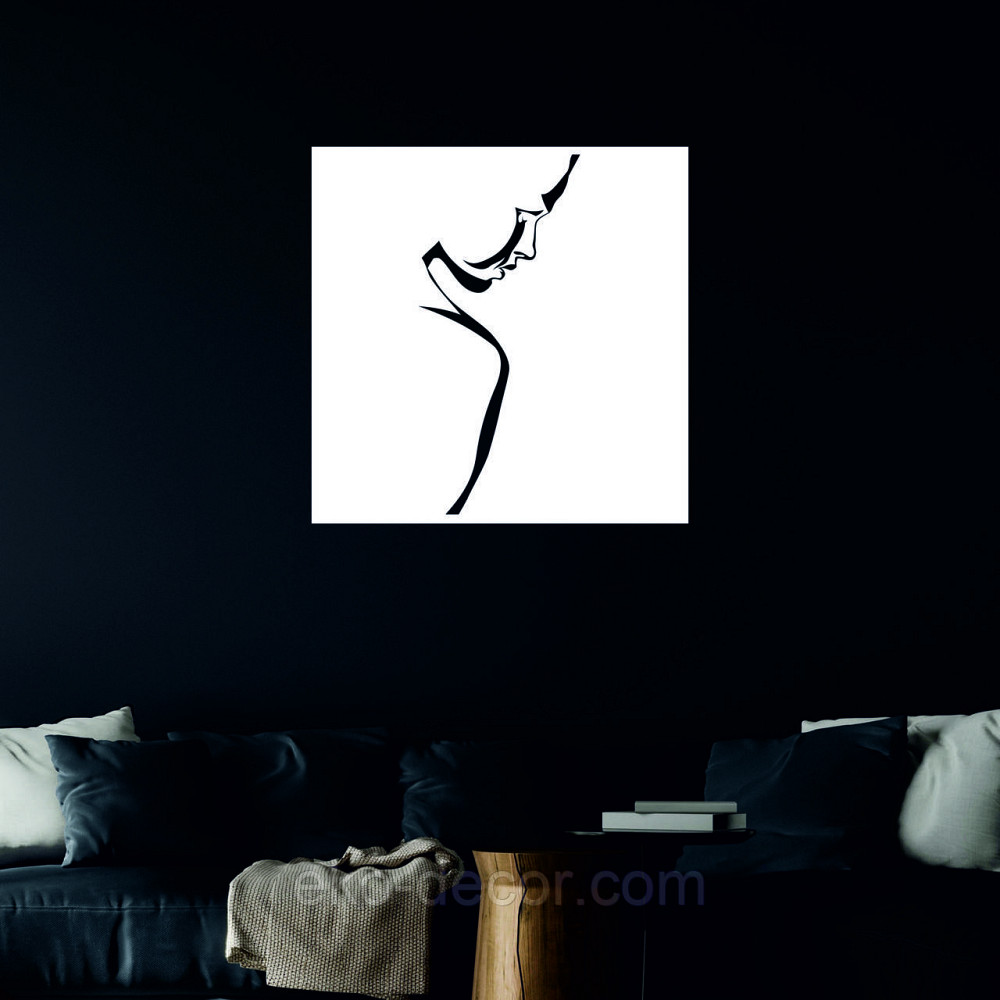 Декоративне настінне Панно «Сілует жінки», Декор на стіну 70*70 см, Білий Київ - фото 3