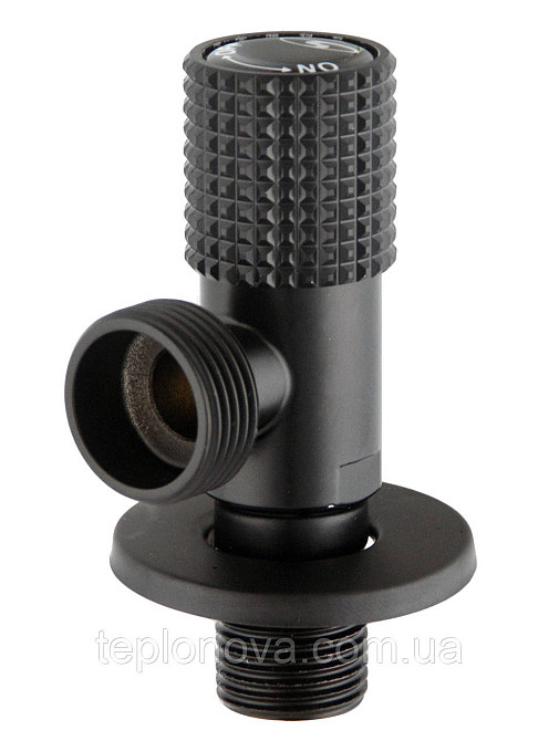 Кран кутовий кераміка SOLOMON EXCLUSIVE 1/2″X3/4″ 989 BB (BLACK/BLACK) ( 1шт.) Чернівці - фото 2