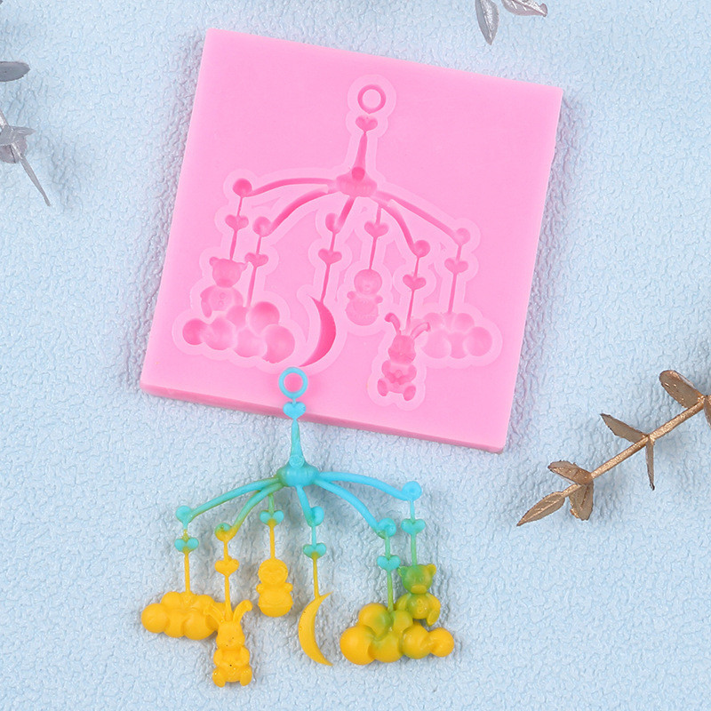 Силиконовая форма Мобиль для младенца 77 на 76 мм розовый Киев - изображение 5