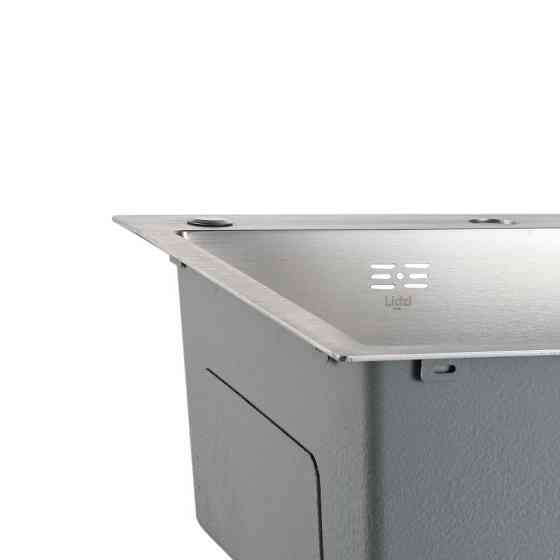 Мойка для кухни интегрированная Lidz Handmade Max 500 H7849R Brushed Steel, 3,0/1,0 мм, крыло справа, увеличенная чаша Киев