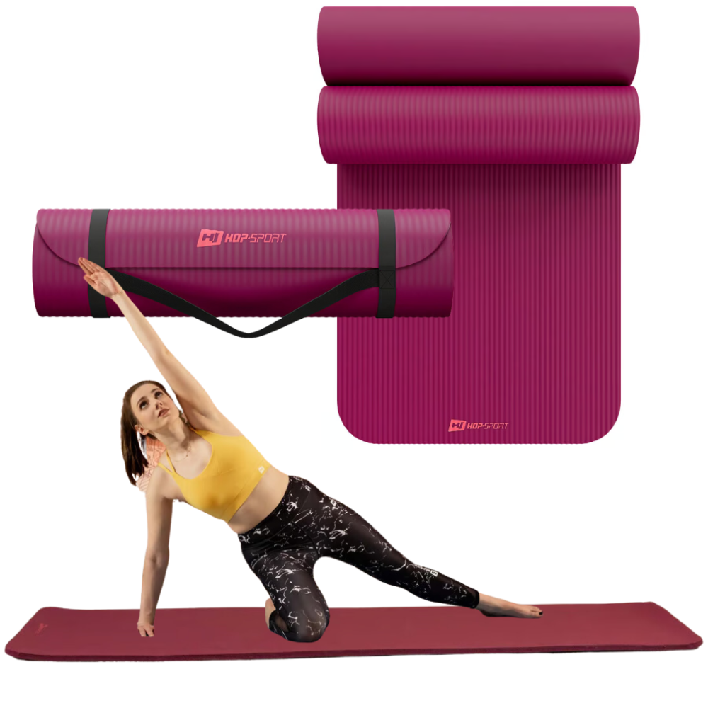 Колрик для йоги Hop-Sport HS-NB010GM NBR 1см ягодный Киев - изображение 7