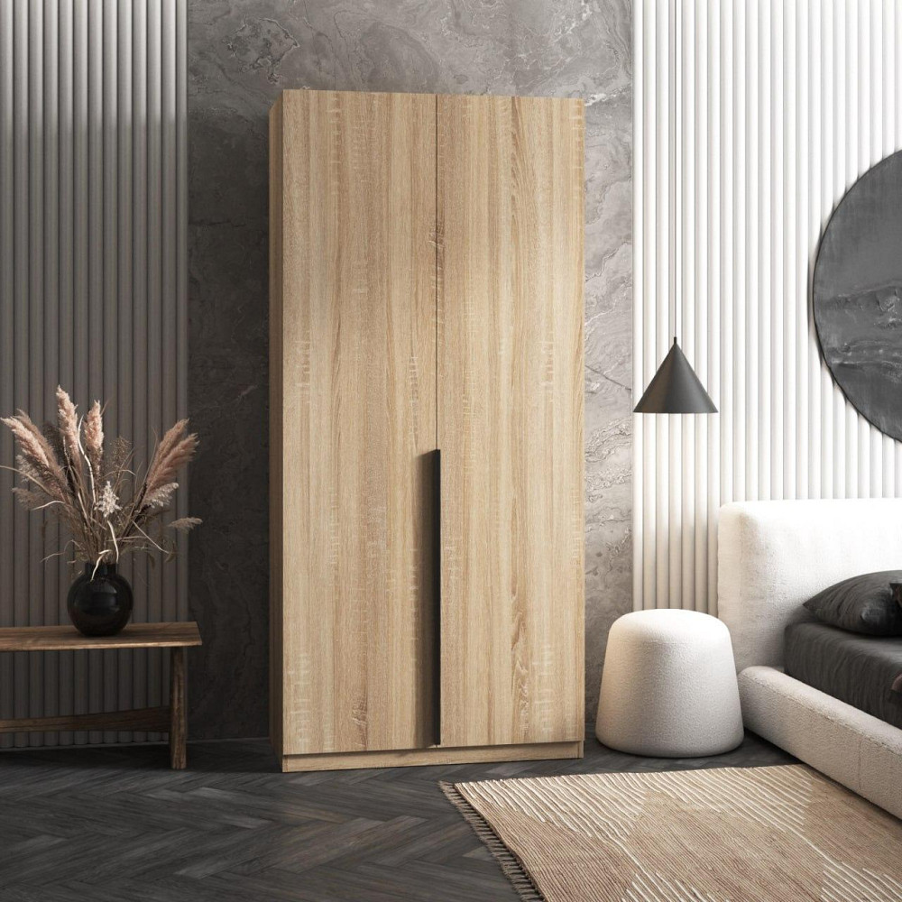 Шкаф для одежды VAYS M-26, с полками, ЛДСП, 100×50×220 см - для спальни, гостиной, прихожей Львов - изображение 6