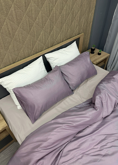 Комплект постельного белья, Decorator Nirvana Полуторный 145х215 лиловый с бежевым (88-025) Киев - изображение 2