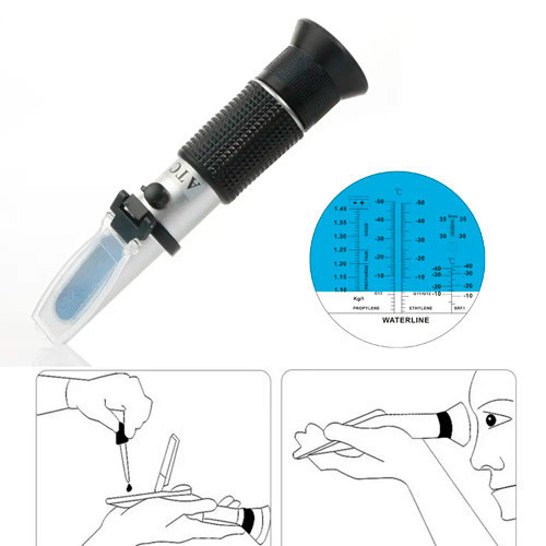 Рефрактометр RZ115 ATC для антифризу, теплоносія, електроліту, AdBlue, -50~0°C Київ - фото 1