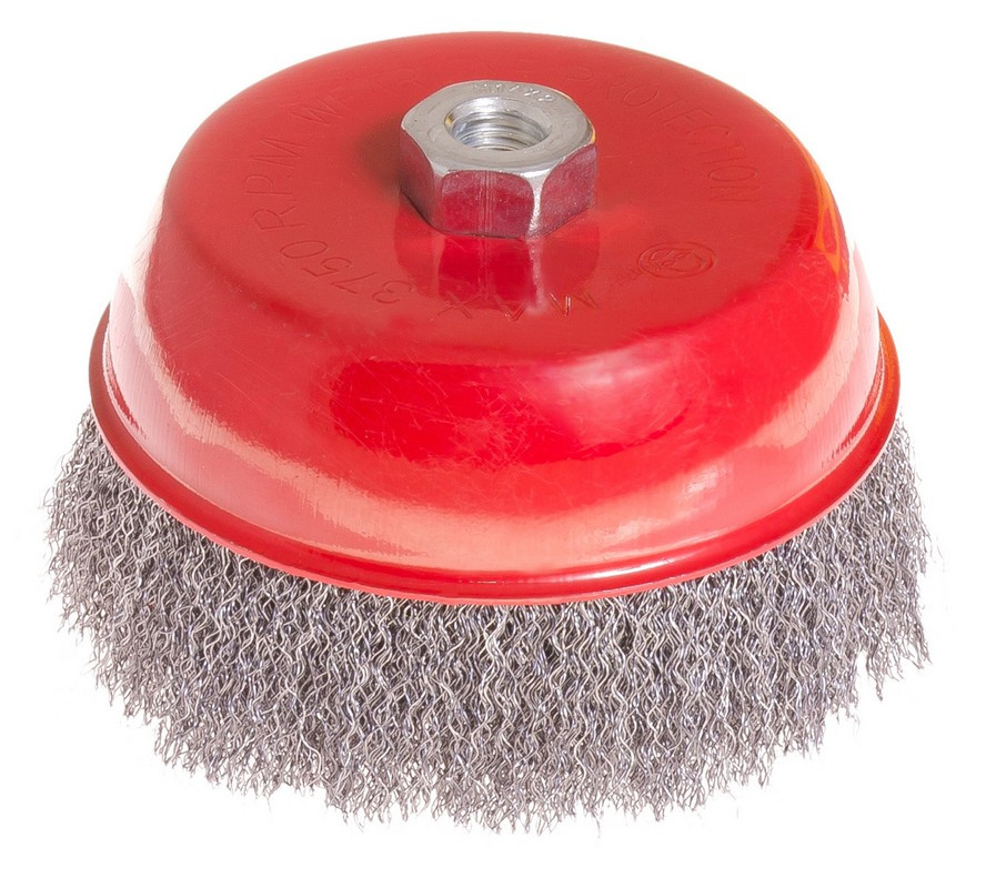 Щітка торцева MASTERTOOL з рифленого дроту Ø 150 мм М14 19-7215 Коломыя - изображение 1