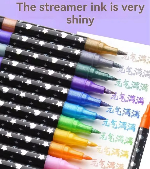 Глитер Маркеры 24шт Київ - фото 2