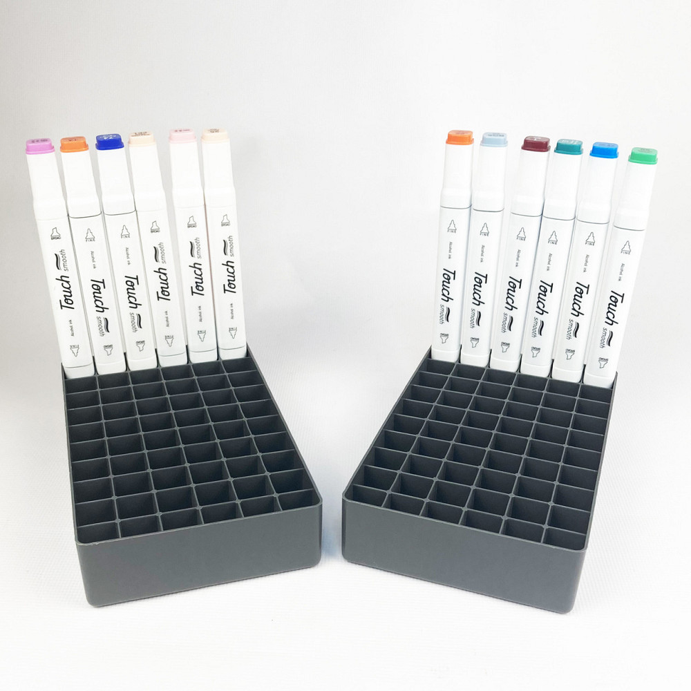 Подставка для маркеров органайзер для канцелярских принадлежностей на 120 ячеек Черная Каменец-Подольский - изображение 4