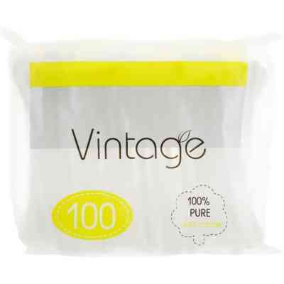 Ватні палички Vintage Cotton в поліетиленовій упаковці 100 шт. (4820164151594) Вінниця
