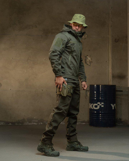 Демісезонний тактичний костюм софтшел Softshell ROCKET олива НП4862 Одеса - фото 12