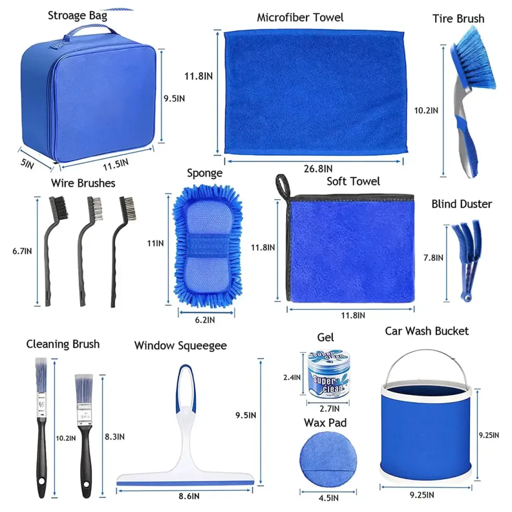 Набор из микрофибр аппликаторов и щеток для ухода за автомобилем, комплект 16 штук Коломия - фото 6