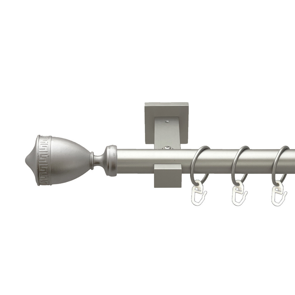 Карниз Orvit Афіна металевий однорядний техно гладка труба кільце металеве Сатин 25 мм 300 см (00-00026216) Львов - изображение 1