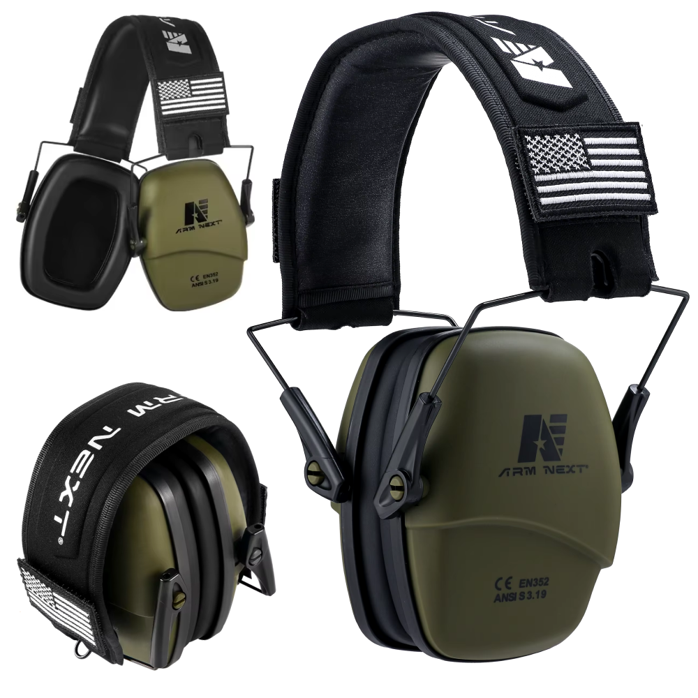 Тактичні навушники для стрільби з шумозаглушенням,Arm Next,Зелені SBR Київ - фото 1