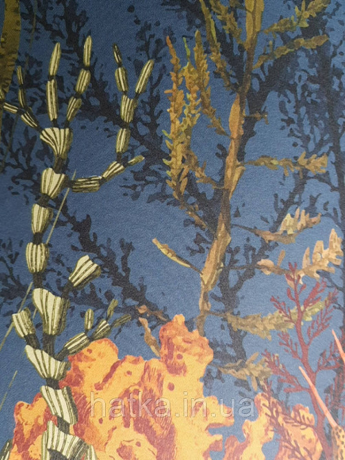 Обои виниловые  Lutece Bensimon панно 260х350 см панно море водный мир аквариум кораллы водоросли на синем Киев - изображение 3