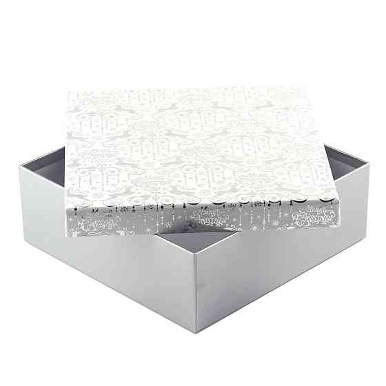 Коробка подарункова "Silver" 22 х 22 х 8 см Рівне