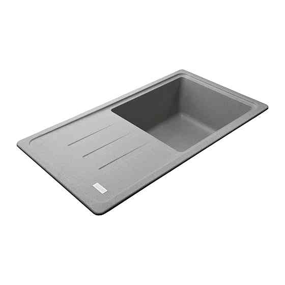 Гранітна мийка Globus Lux LUGANO сiрий камiнь 780x435мм-А0005 Київ