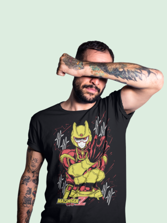 Футболка для мальчика аниме Мазингер З Коджи Сайака оверсайз (рост от 165 до 180 ) Черний AnimeJ0662m Днепр