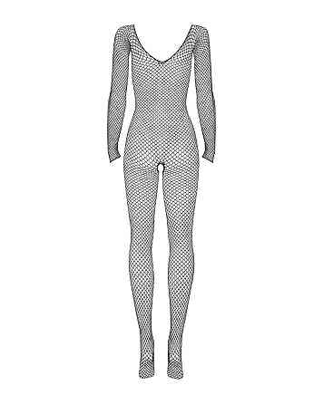 Сетчатый бодистокинг с длинным рукавом Obsessive Bodystocking N109 black S/M/L, черный, комбинезон Sex Aura Киев