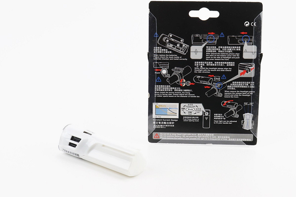 Ліхтар передній 5 діодів, білий RPL-2225-5 (без батарейок) Київ - фото 2