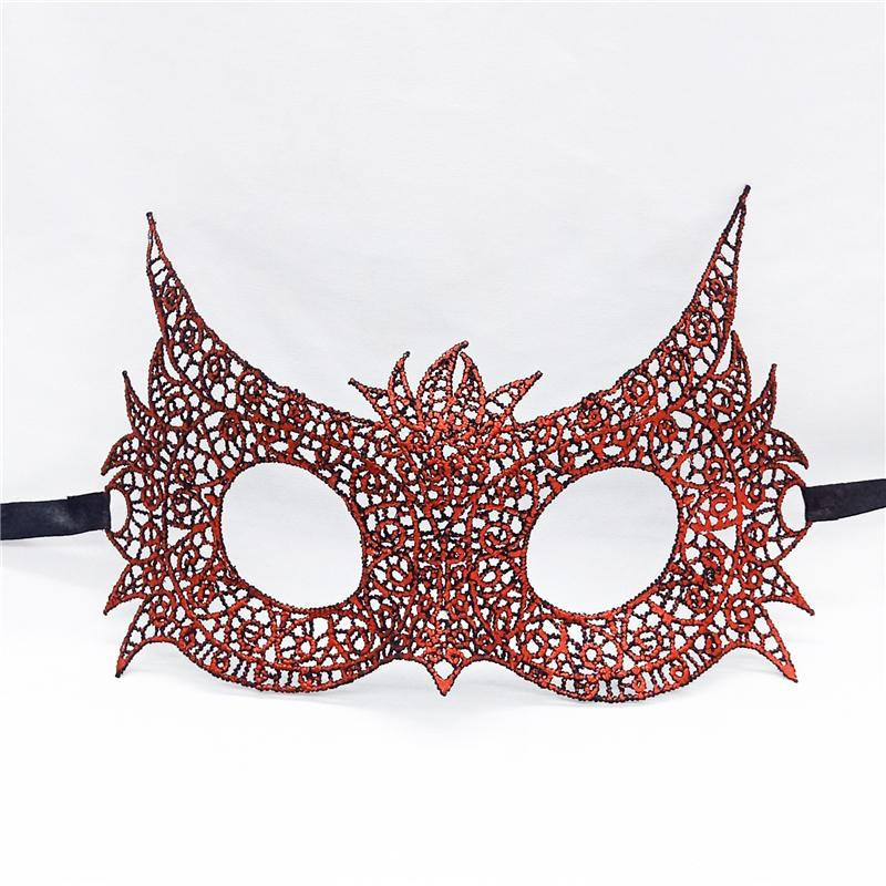 Маска маскарадная Сова 19 на 10 см красный Киев - изображение 1