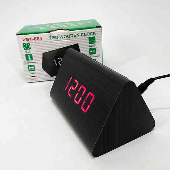 Настільний годинник зі світлодіодним дисплеєм VST-864, Електронні настільні AD-787 годинники digital Київ