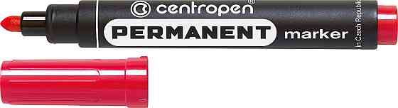 Маркер перманентний "Centropen" 8566 червоний (круглий) 2,5 мм, шт Київ