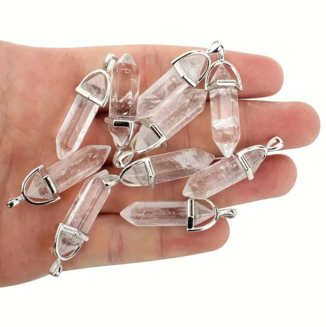 Кулон из горного хрусталя — прозрачная подвеска из чистого кварца без шнурка Киев - изображение 1