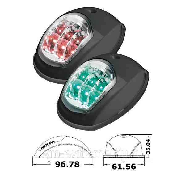 Пара навигационных огней C91106PB-B LED черный корпус Киев