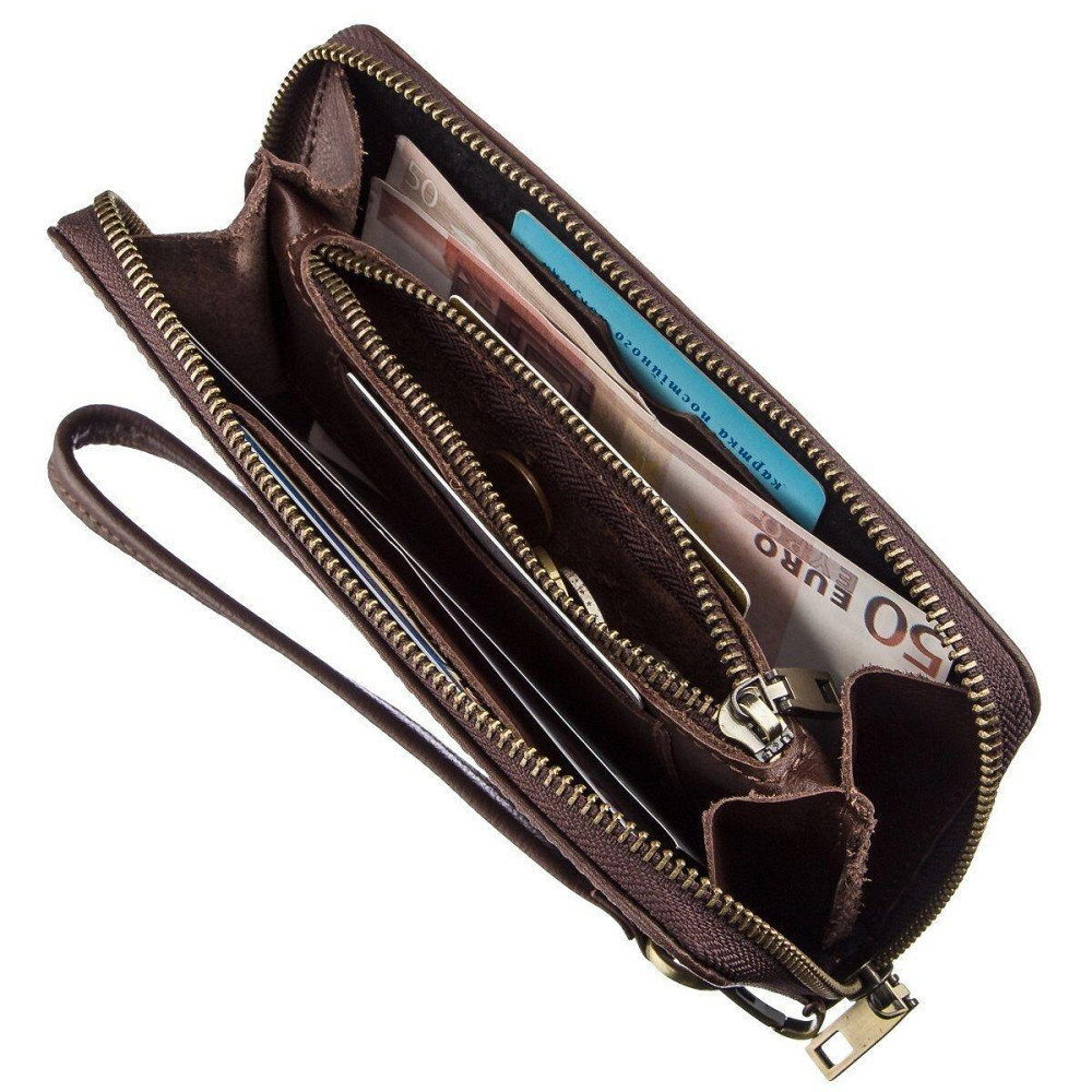 Мужской кожаный клатч SHVIGEL 19124 Коричневый Киев - изображение 3