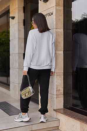 Спортивний жіночий костюм двонитка "Mason" | Батал | Розпродаж моделі Чорний, 50-52 Київ