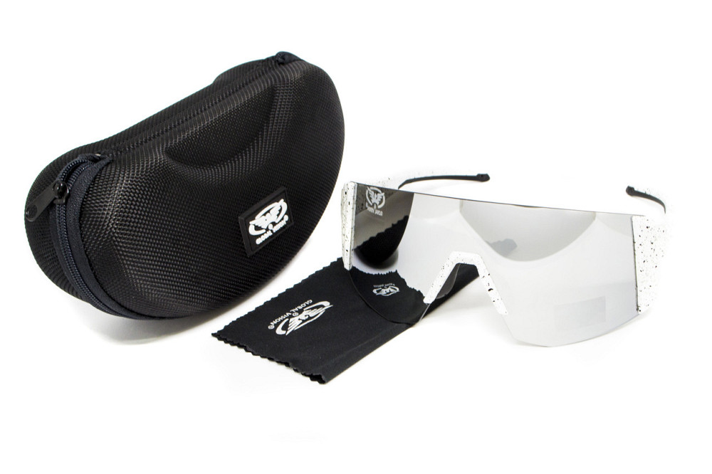 Окуляри захисні Global Vision Astro White (G-Tech™ silver), дзеркальні сірі в білій оправі (з можливістю установки діоптрійної Запорожье - изображение 7