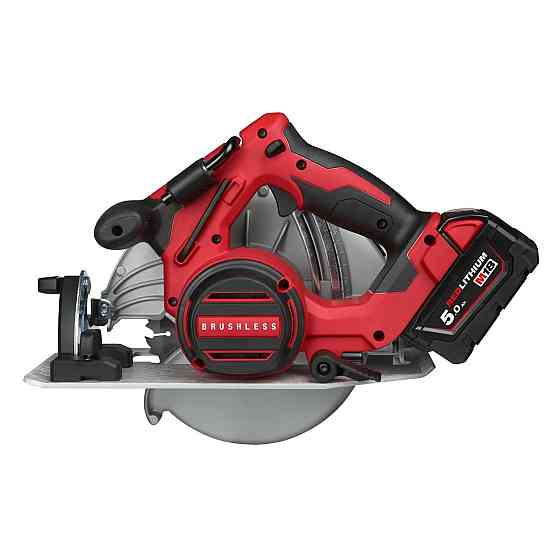 Пила дискова ручна аккумуляторна MILWAUKEE, M18 BLCS66-502X, діаметр 165мм (зарядний пристрій M12-18 FC, 2 акумулятори M18 B5 5А Одеса