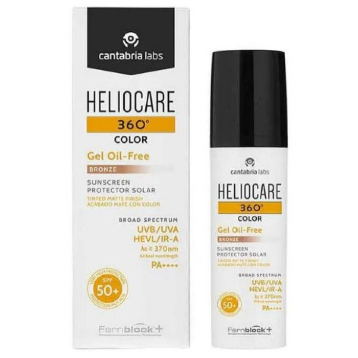 Тональный солнцезащитный гель на водной основе (тон бронз) HELIOCARE 360º Color Gel Oil-Free SPF 50+ CANTABRIA, 50 мл Днепр - изображение 1