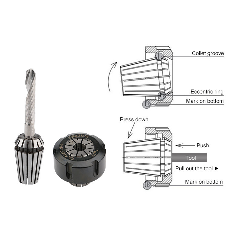 Зажимные цанги ER32, набор 9 шт, 2-20 мм для фрезера Киев - изображение 4