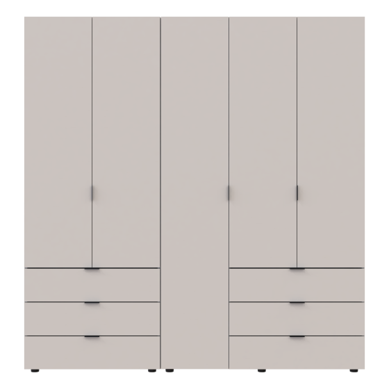 Комплект шаф для одягу Doros Гелар (2 шт.) 193,7х49,5х203,4 см Кашемір (DRS-011239) Дніпро