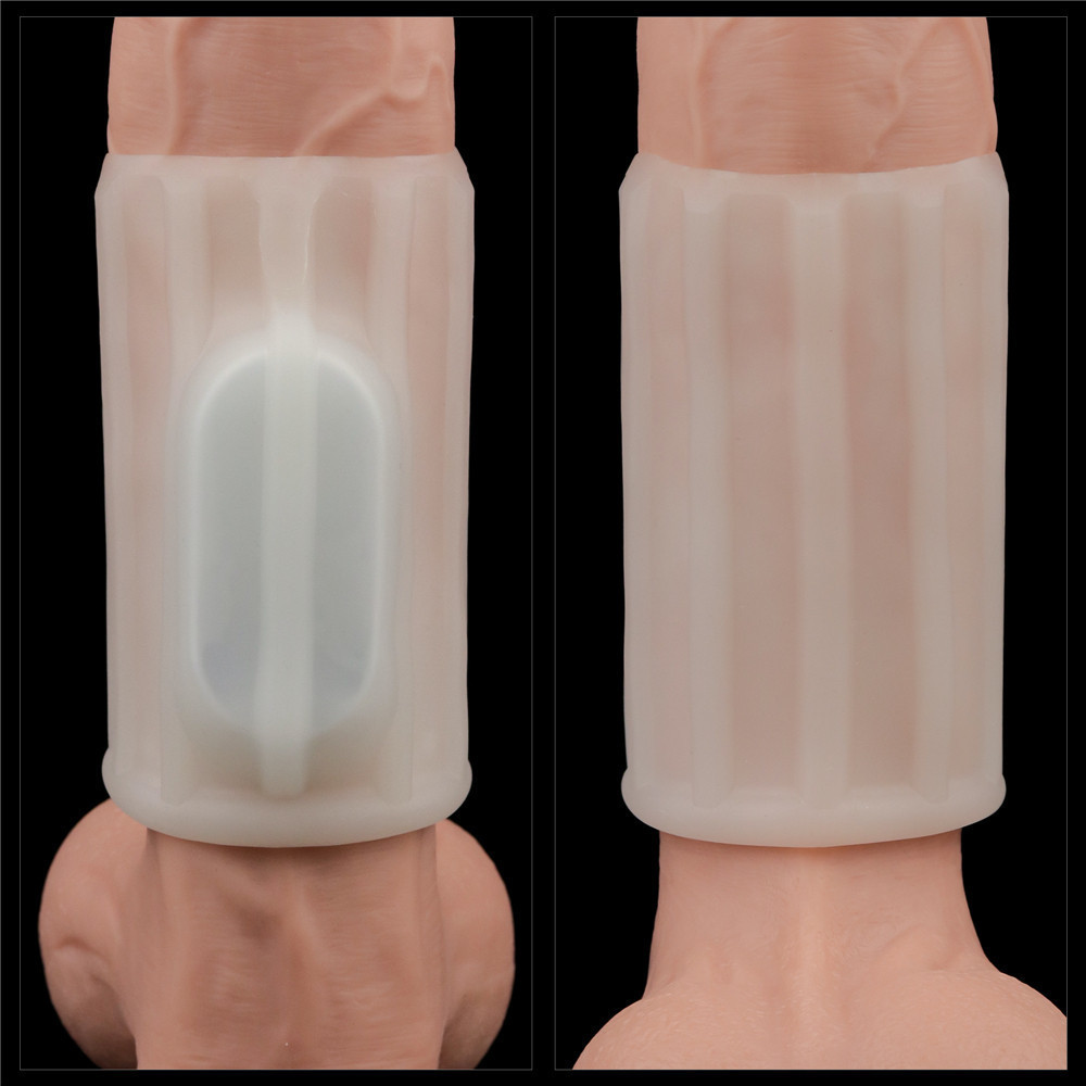 Насадка на член - Vibrating Ridge Knights Ring White Sex Aura Київ - фото 9