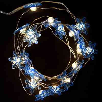 Гирлянда YES! Fun На медной проволоке Снежинки 20 LED Тепло-белая 2.2 м На батарейках (801212) Винница