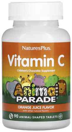Витамин С для детей Nature's Plus Animal Parade Vitamin C 90 жев конфет Апельсин Киев