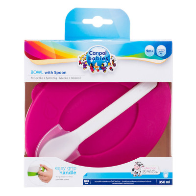 Тарелка детская Canpol babies 350 мл Розовая (31/406_pin) Винница - изображение 5