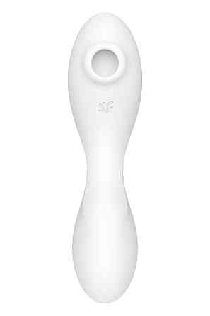 Вакуумный смарт-стимулятор с вибрацией Satisfyer Curvy Trinity 5 (White), управление со смартфона Sex Aura Киев