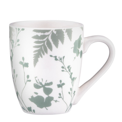 Чашка Ardesto Capri, 320мл, порцеляна, біло-зелений (AR0432CWG) Винница - изображение 1