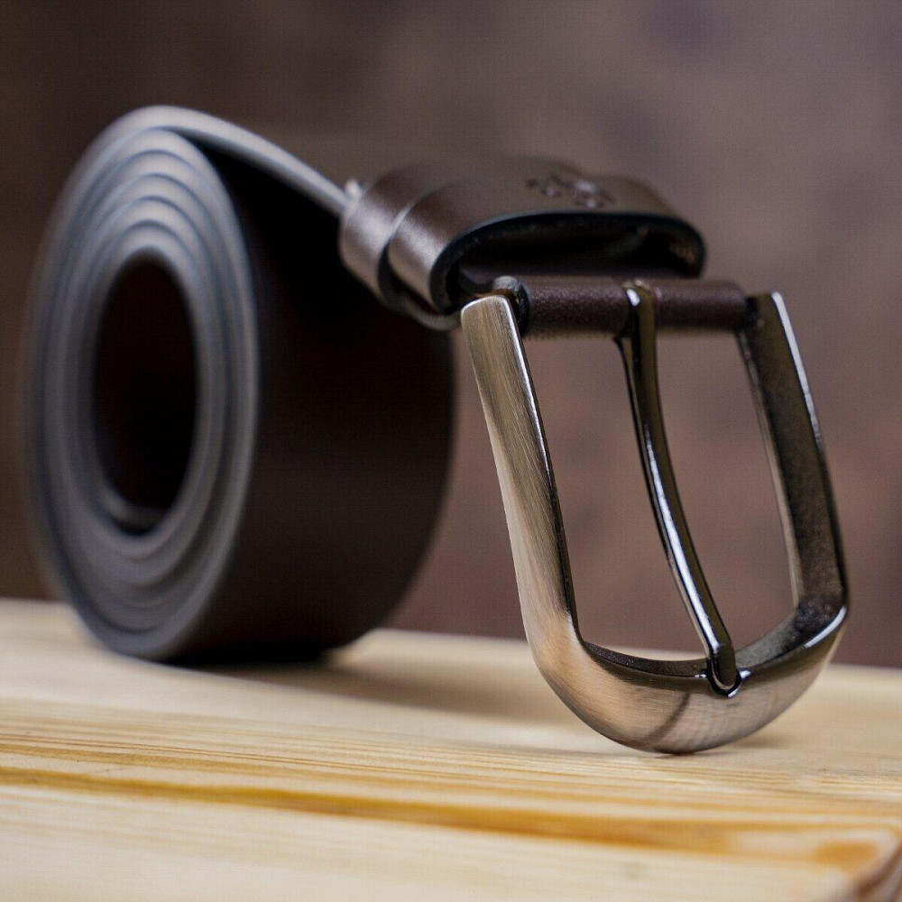 Ремінь чоловічий під штани Коричневий (GRANDE PELLE) Київ - фото 12