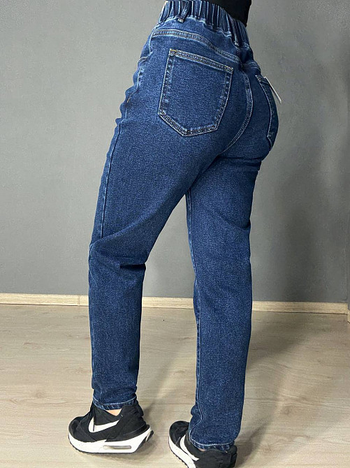 Джинси жіночі Vanver 8338 утеплені на флісі MOM jeans банани сині, синій, 28, 28, 76 см, 99 см Київ - фото 10