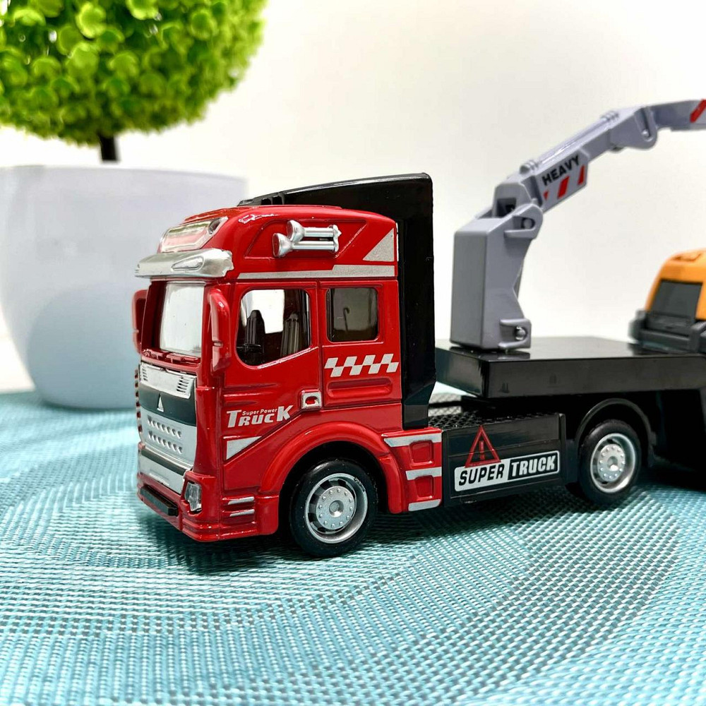 Трейлер із будівельною технікою інерція довжина 32см Вид 2 (2212-10MO) Чернігів - фото 4