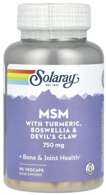 Метилсульфонилметан для суставов Solaray MSM 750mg 90 капс Киев - изображение 1