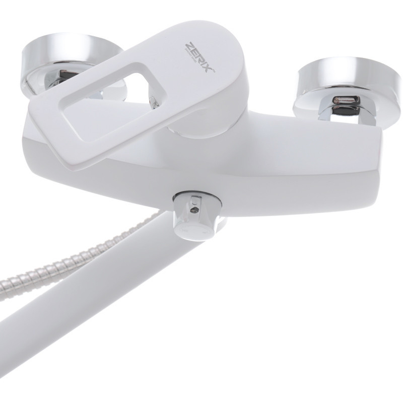 Змішувач для ванни Zerix Z2230-7 білий (ZX0359) Київ - фото 2