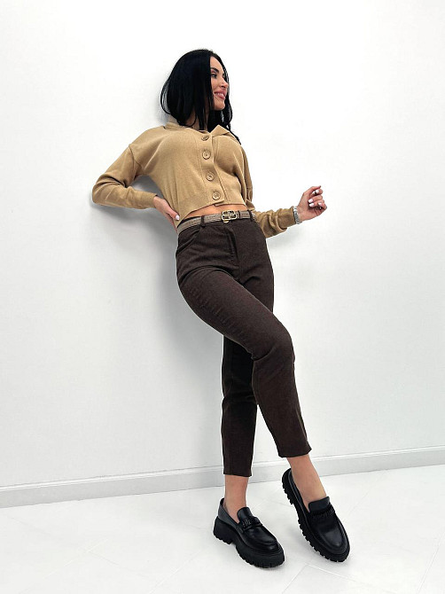 Классические вельветовые брюки Axel 46, Шоколадный Киев - изображение 1