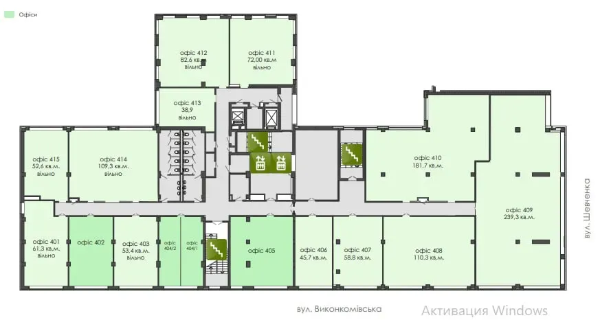Офіс з гарним ремонтом, 4 поверх Самий центр міста (вул Шевченка) Зручне планування, просторі кімнати (див. план) Дніпро - фото 15