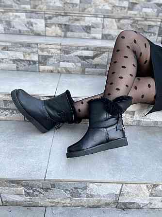 Olli Угги жіночі OLLI чорні натуральна шкіра зима 35р. (3369) Коломыя